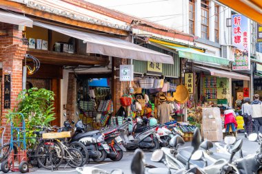 Taipei, Tayvan - 15 Mart 2023: Dihua Caddesi 'ndeki Taipei turist sokağı