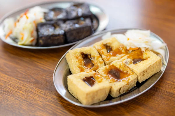 Tajvan Híres Étel Büdös Tofu — Stock Fotó