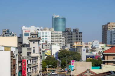 Tainan, Tayvan - 23 Şubat 2023: Tayvan 'da Tainan şehir sokağı