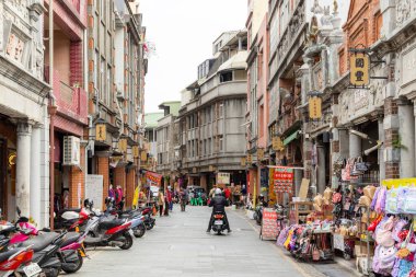 Taoyuan, Tayvan - 04 Mart 2023: Taoyuan şehrinde Daxi Old Street