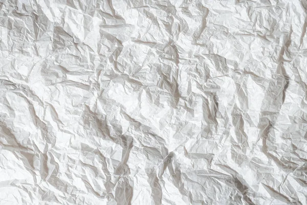 Biały Zgnieciony Tło Tekstury Papieru — Zdjęcie stockowe