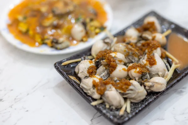 Ταϊβανέζικη Διάσημη Κουζίνα Στρείδι Και Σούπα Αχιβάδας — Φωτογραφία Αρχείου