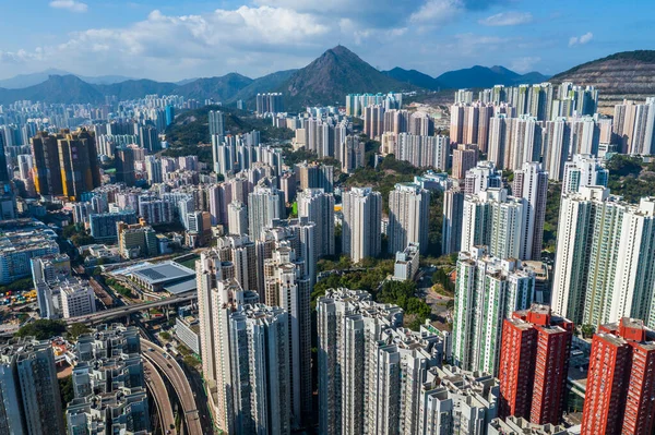 Hongkong Februar 2020 Blick Von Oben Auf Hongkong Kotau — Stockfoto