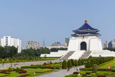 Taipei, Tayvan - 17 Nisan 2023: Tayvan Taipei 'deki Chiang Kai shek Anıt Salonu