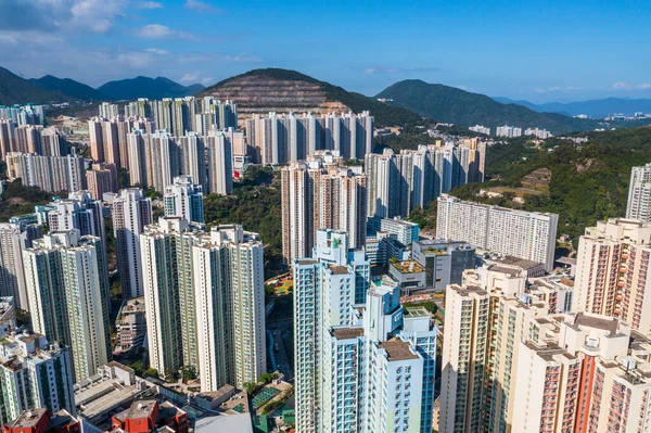 Hongkong Februari 2020 Top View Van Hongkong Kowloon Side — Stockfoto