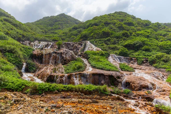 Jinguashi Golden Waterfall New Taipei City Taiwan — Stock Photo, Image