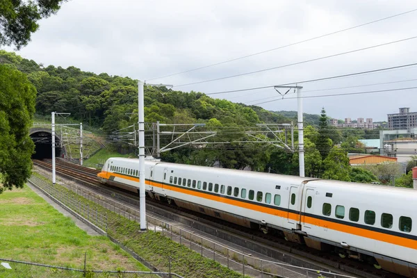 Taiwán Marzo 2023 Taiwan High Speed Rail Viaja Por Campo — Foto de Stock