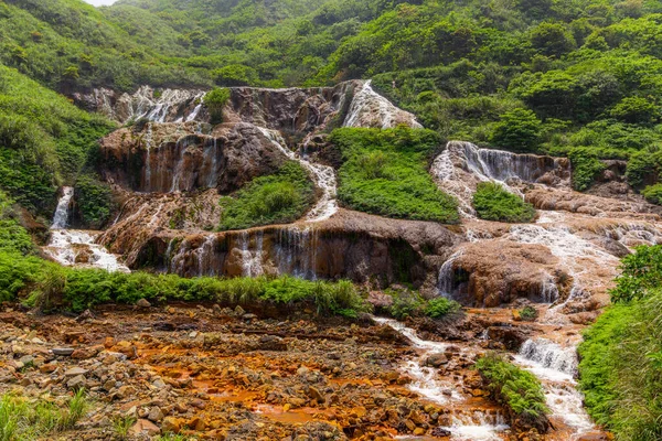 Jinguashi Gyllene Vattenfall New Taipei Stad Taiwan — Stockfoto