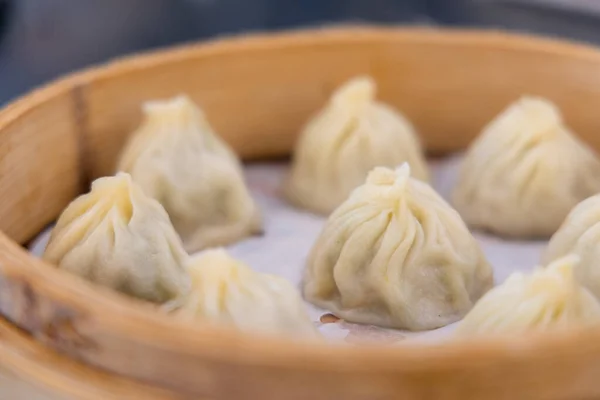 Kinesisk Mat Xiao Lång Bao Ångkokt Soppa Dumpling Bulle — Stockfoto