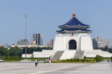 Taipei, Tayvan - 17 Nisan 2023: Tayvan Taipei 'deki Chiang Kai shek Anıt Salonu