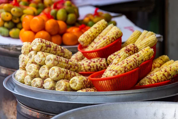 Sweet Corn Sell Street Market — Stock Photo, Image