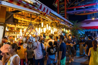 Hualien, Tayvan - 13 Ağustos 2022: Tayvan Hualien Tungtamen Gece Pazarı