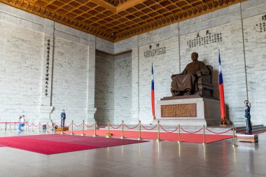 Taipei, Tayvan - 17 Nisan 2023: Taipei 'deki Chiang Kai Shek Anıt Salonu