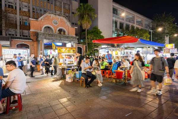 Ταϊπέι Ταϊβάν Νοεμβρίου 2022 Νινγκξία Αγορά Νύχτα Δρόμο Στην Πόλη — Φωτογραφία Αρχείου