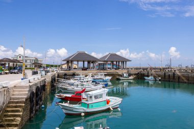 Penghu, Tayvan - 27 Haziran 2022: Tung liang balıkçılık limanı