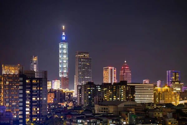 2022年3月12日 台北市 夜間ランドマーク — ストック写真