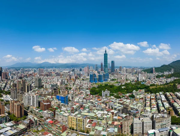 Taipei Tayvan Eylül 2023 Taipei Şehrinin Gökyüzü Manzarası — Stok fotoğraf