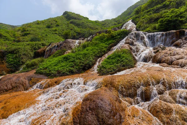 Jinguashi Golden Waterfall New Taipei City Taiwan — Stock Photo, Image