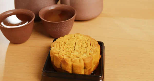 Traditional Chinese Moon Cake Mid Autumn Festival — Stock Photo, Image