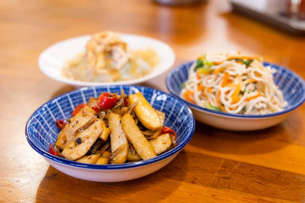 Тайваньское Блюдо Закуски Ресторане — стоковое фото