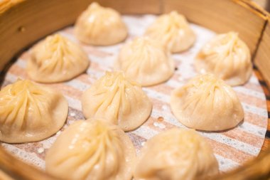 Chinese style steamed soup bun in restaurant