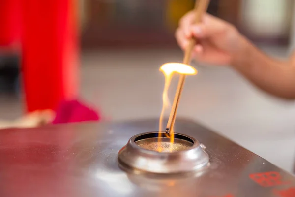 Burning Incense Gas Burner — Stock Photo, Image