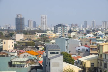 Tainan, Tayvan - 21 Şubat 2023: Tayvan 'da Tainan şehir sokağı