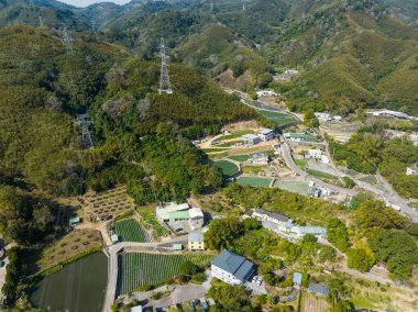 Tayvan 'ın Miaolia kırsalının en üst manzarası