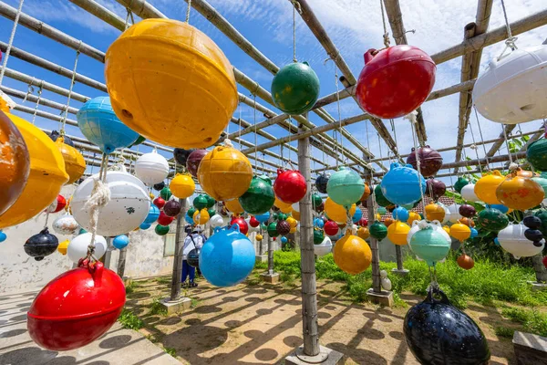 Colorful Floating Ball Nanliao Penghu Taiwan — Stock fotografie