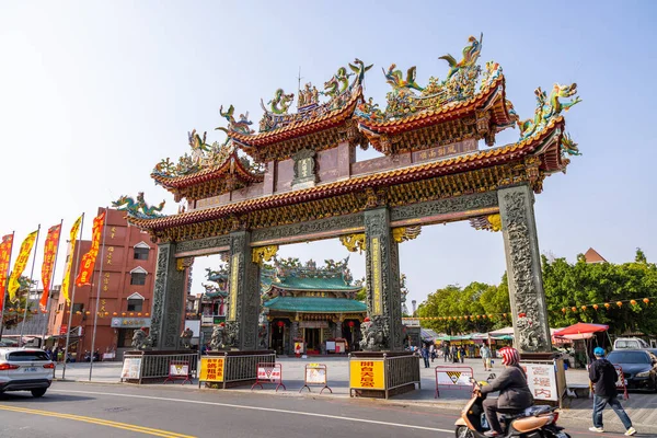 Tainan Taiwán Febrero 2023 Templo Tianhou Anping Tainan Taiwán — Foto de Stock