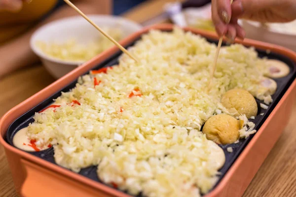 Takoyaki Krakenball Abend Hause — Stockfoto