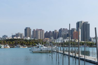 Tainan, Tayvan - 21 Mart 2023: Tainan 'da lüks gemi iskelesi