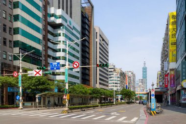 Taipei, Tayvan - 01 Mayıs 2023: Taipei şehir simgesi