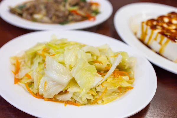 Čínská Kuchyně Různými Pokrmy — Stock fotografie
