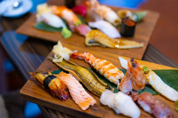 Sushi Set Japanese Restaurant — Fotografia de Stock