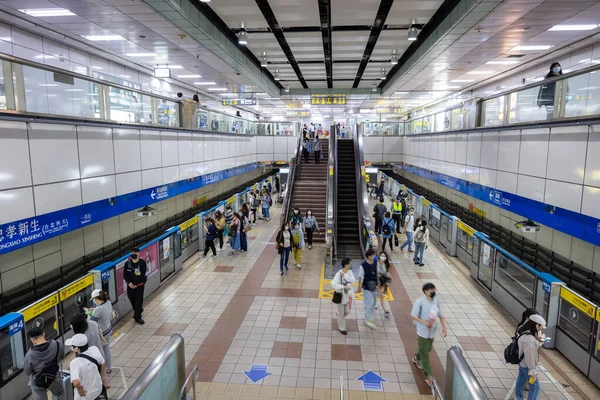 Taipei Taiwan Março 2022 Estação Metrô Zhongxiao Xinsheng Cidade Taipei — Fotografia de Stock