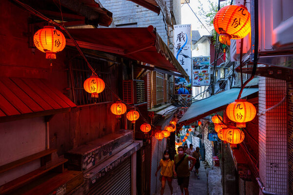 Цзюцюань, Тайвань - 07 августа 2022 года: улица Цзюцюань в Тайване