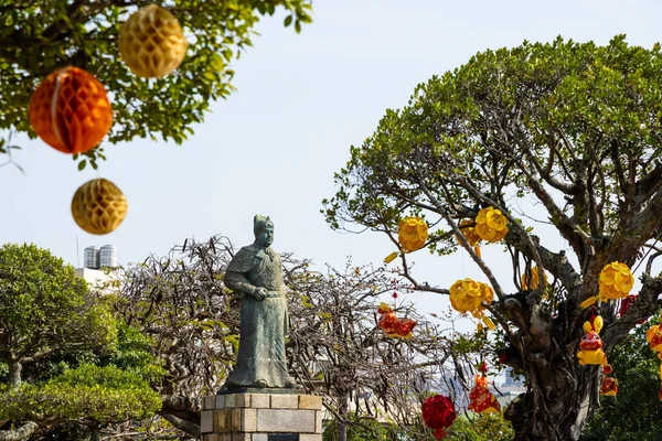 Tainan Taiwan Februari 2023 Skulptur Zheng Chenggong Anping Old Fort — Stockfoto
