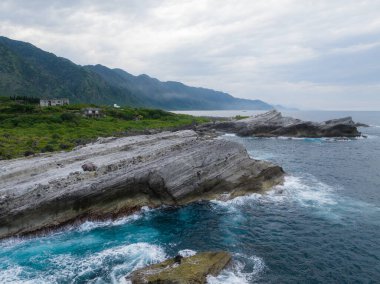 Hualien, Tayvan 'daki Pasifik Sahili Manzaralı Eğlence Bölgesi