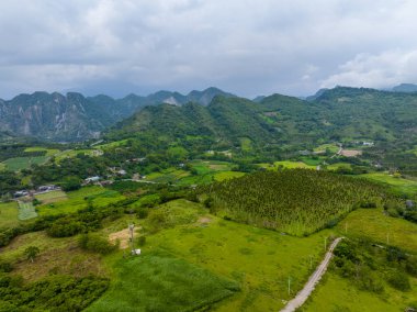 Tayvan 'daki Hualien kırsalının en üst görüntüsü