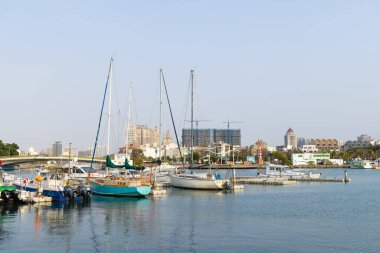 Tainan, Tayvan - 21 Şubat 2023: Tainan yat limanı