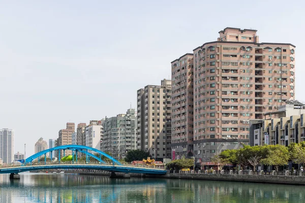 Tainan Taiwan Februari 2023 Tainan Stad Med Utsikt Över Floden — Stockfoto