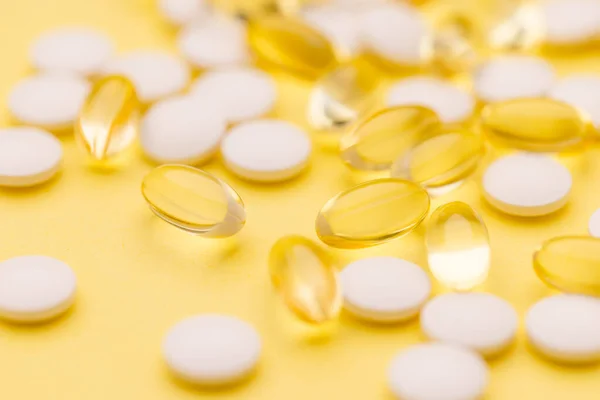 Vitamin Tillägg Kapsel Och Piller Medicin — Stockfoto