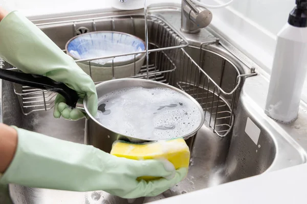 Мити Посуд Кухні — стокове фото