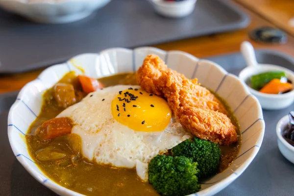 Diepgevroren Kipfilet Curry Rijst — Stockfoto