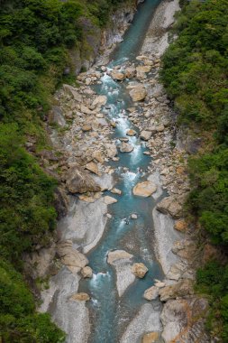 Tayvan 'ın Hualien Taroko' sunda Taroko Gorge ve Yürüyüş Yolu