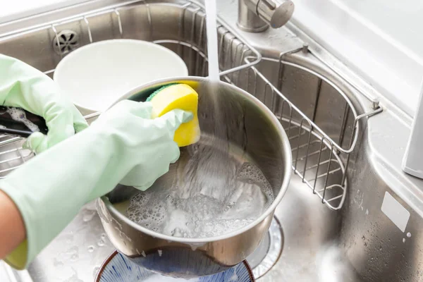 Lavar Louça Cozinha — Fotografia de Stock