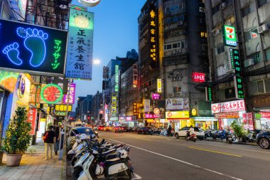 Taipei, Tayvan - 25 Mayıs 2023: Zhongshan ilçesindeki Taipei şehri