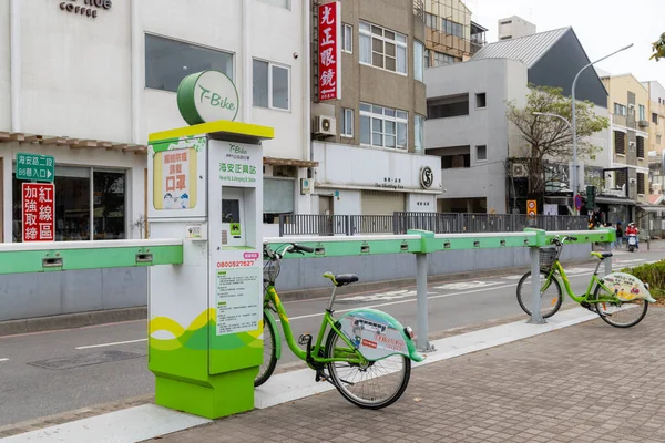 Tainan Taiwan Fevereiro 2023 Partilhar Bicicleta Centro Cidade Tainan Taiwan — Fotografia de Stock