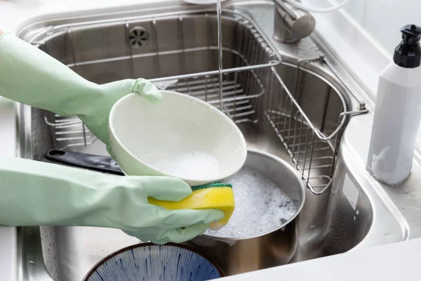 Мити Посуд Кухні — стокове фото